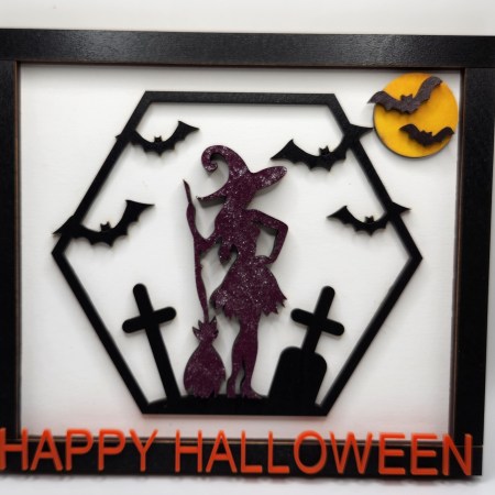Spunky Witch Halloween sign
