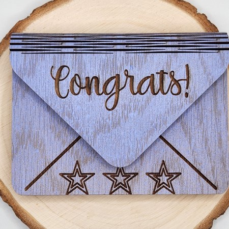 Gift Card Holder - Congrats - purple