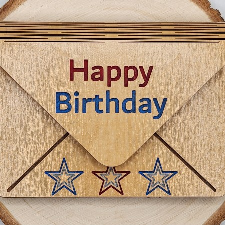 Gift Card Holder - Happy Birthday (pink & teal)