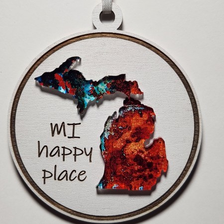 Ornament- MI Happy Place- small