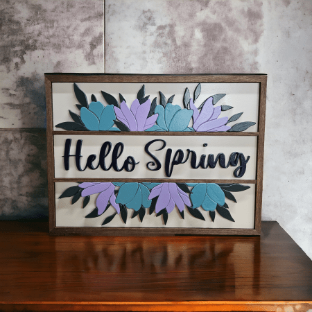 Hello Spring sign