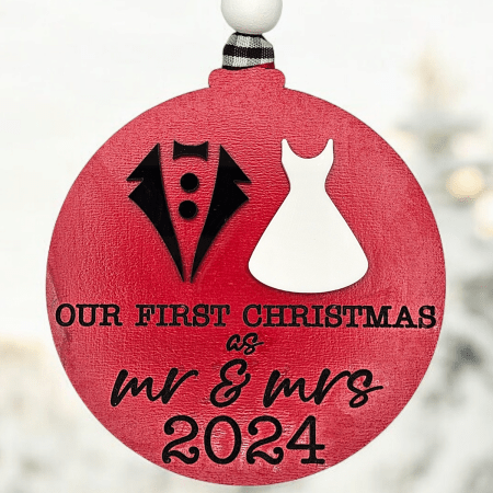 Ornament- Married-Red
