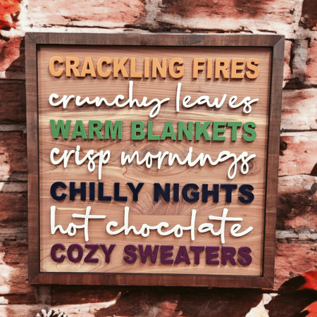 Cozy Fall sign