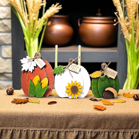 Standing Pumpkin Trio